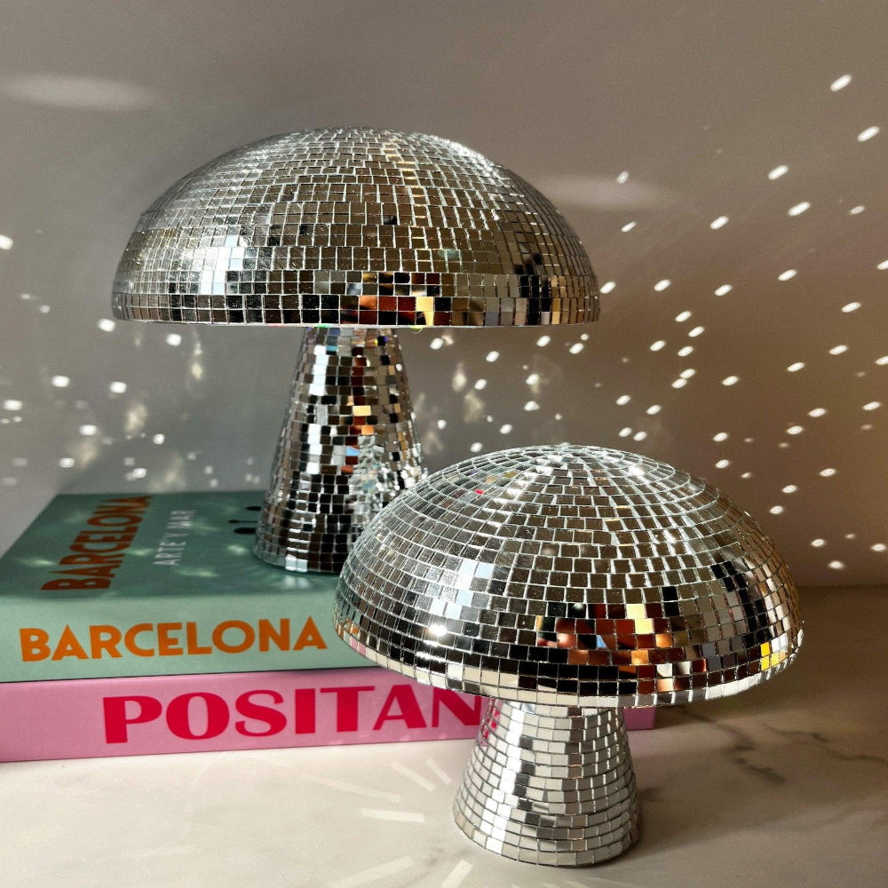 Disco Ball Mushroom Lamp with Reflective Tiles – Retro Style Decorative Lighting for Living Room and Bedroom 2