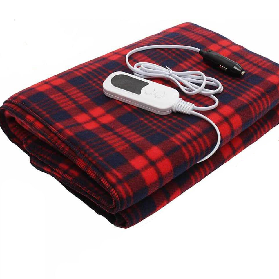 Electric Heating Blanket - Soft Polar Fleece, 12V Portable Heated Throw for Car and Home, 59 x 40 with Auto Shut-Off Safety Feature 0