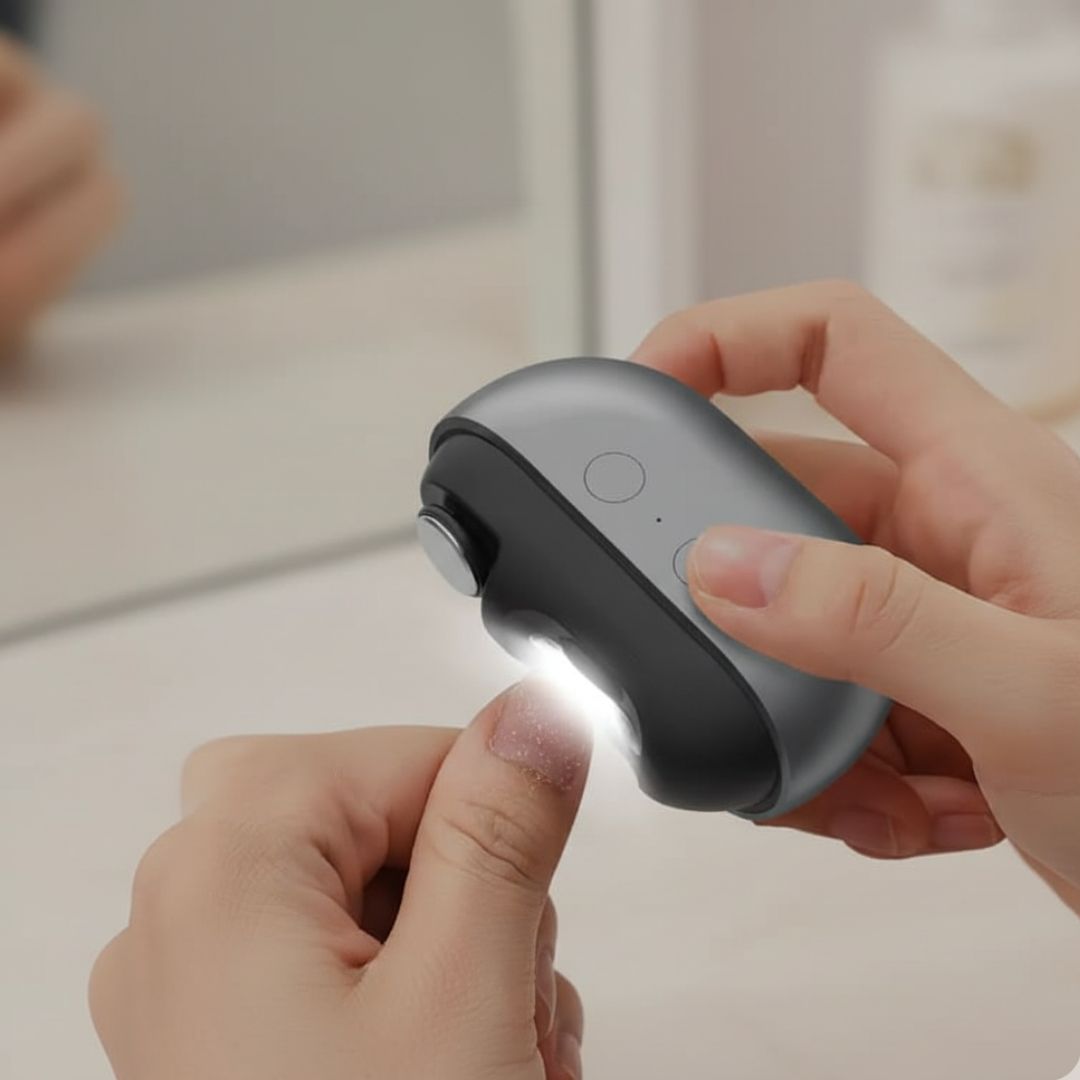 Electric Nail Clipper and Polisher for Thick Nails – Ergonomic Design, LED Light, Ideal for Seniors and Easy Nail Care 1