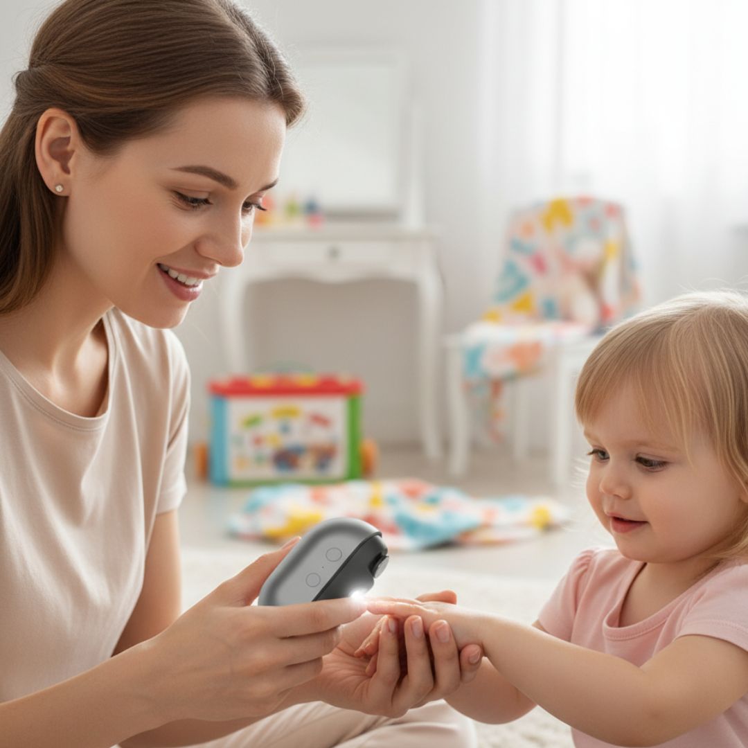 Electric Nail Clipper and Polisher for Thick Nails – Ergonomic Design, LED Light, Ideal for Seniors and Easy Nail Care 5