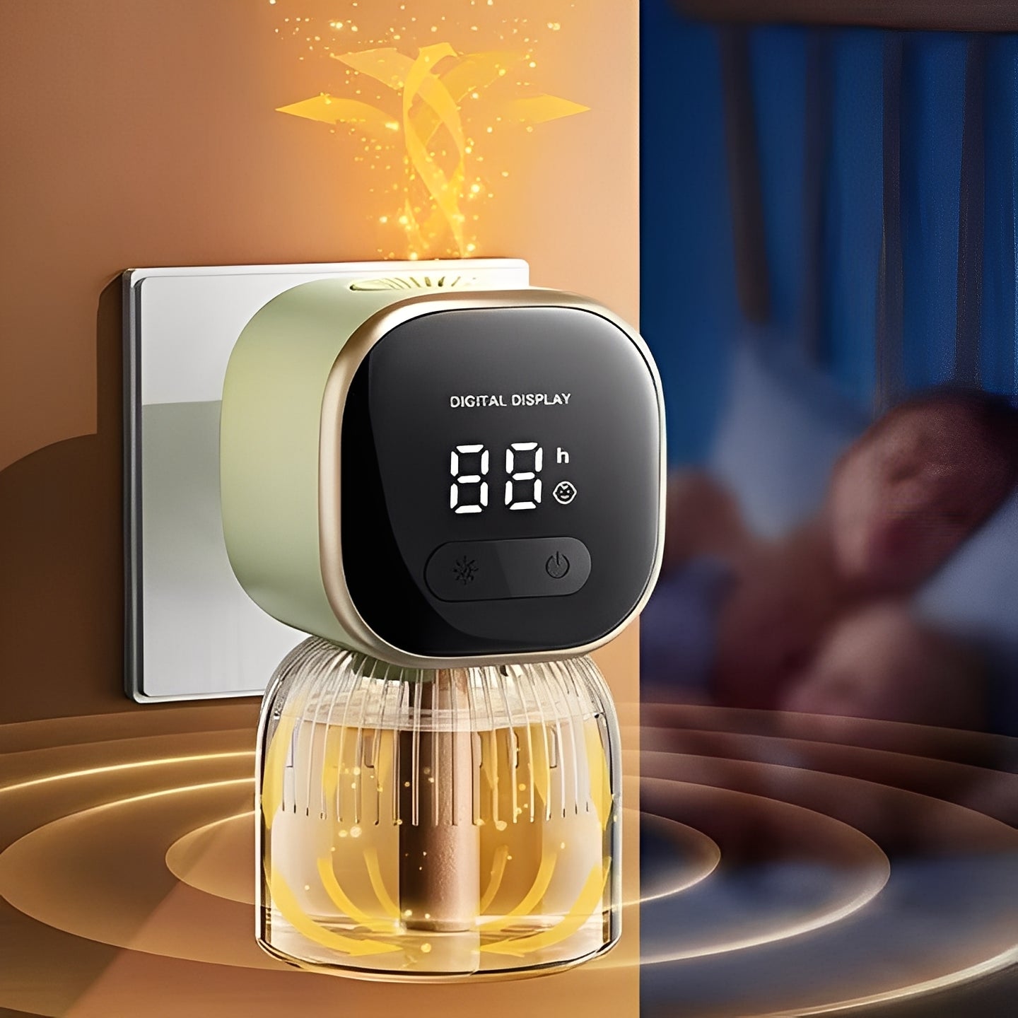 Electric Plug-In Pest Deterrent with Customizable LED Timer and Low-Noise Operation for Indoor Use 5