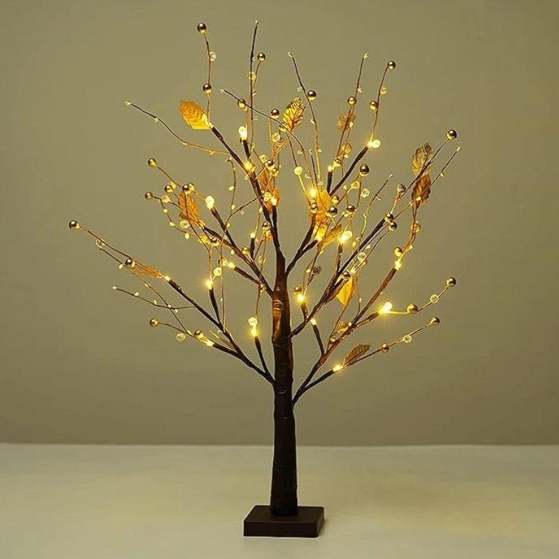 Elegant 55 cm Decorative Tree with Warm White LED Lights – Seasonal Accent with Flexible Branches and Cozy Glow 6