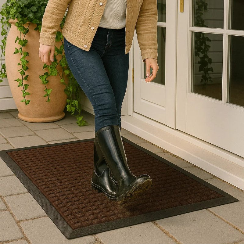 Elegant Anti-Slip Doormat for Indoor and Outdoor Use, Durable Dirt Trapping Front Door Mat, 45x75 cm, Weather-Resistant and Non-Slip Design 1