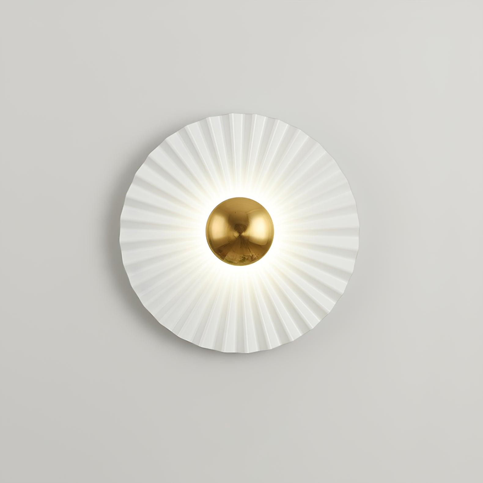 Elegant Flush Wall Lamp with Pleated Ceramic Collar – Indoor Wall Lights, Energy-Efficient Sconce Light, Available in Multiple Sizes 10