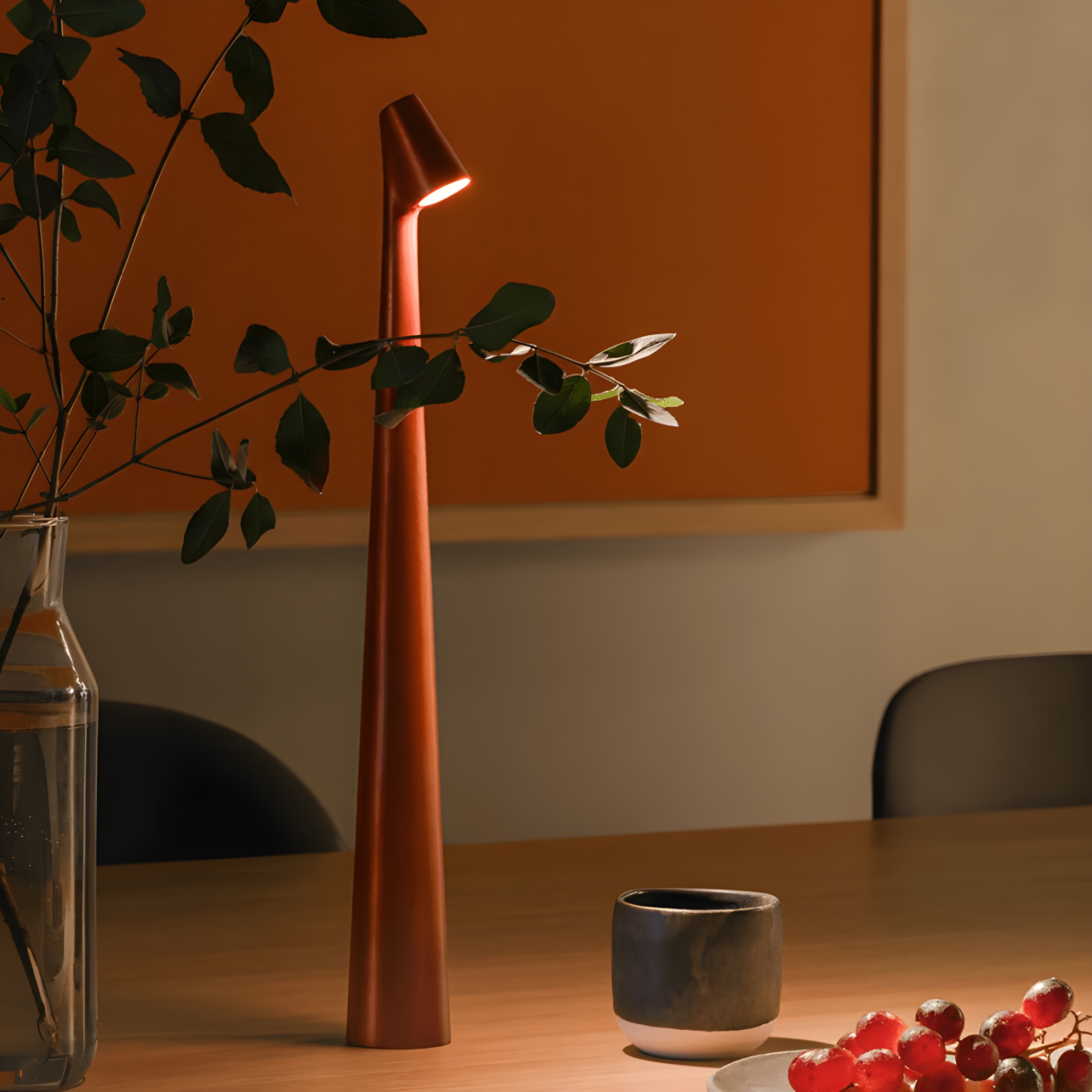 Elegant Wireless LED Table Lamp, Touch Control, Dimmable Lighting, Portable Cordless Design for Bedside or Desk Use 3