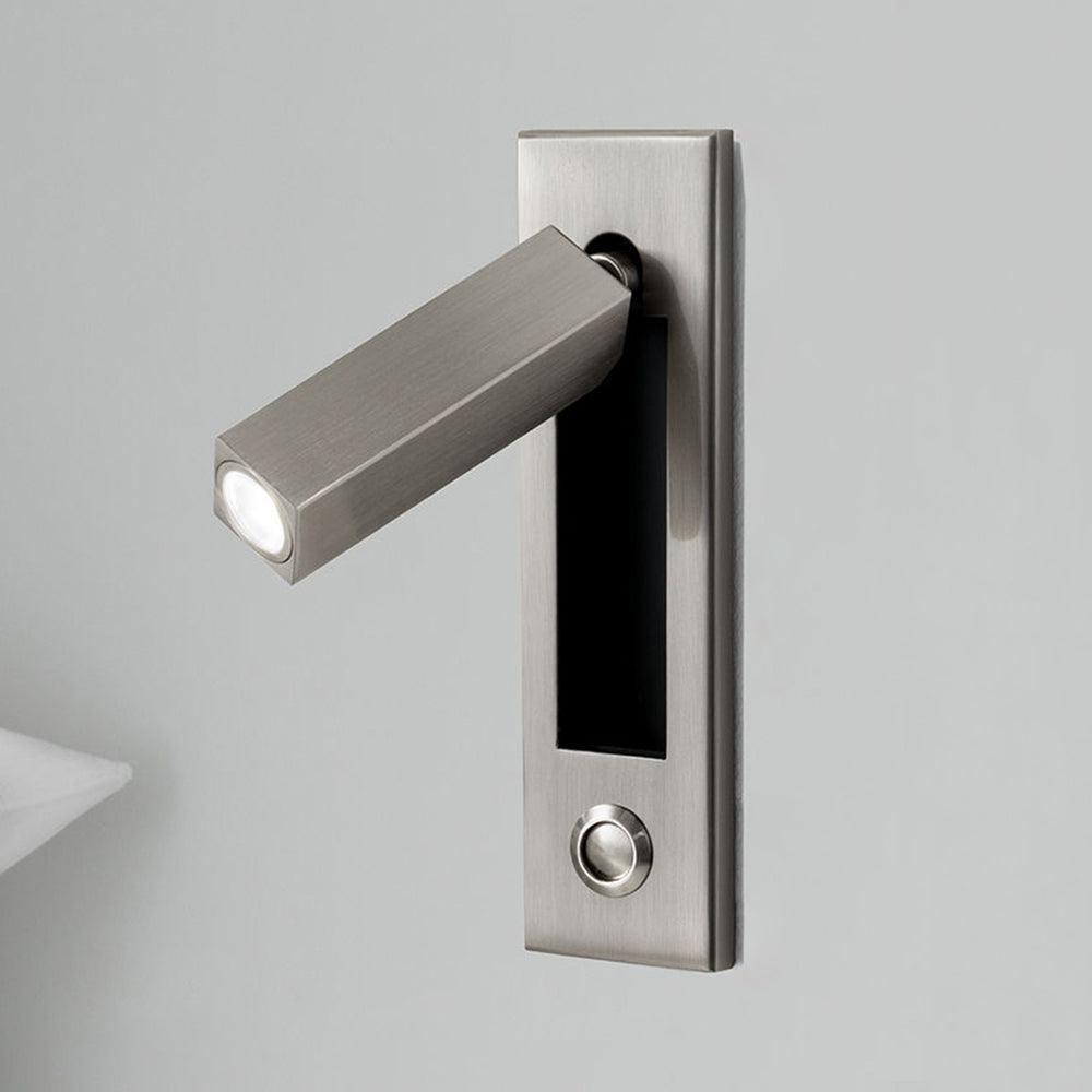 Modern door handle with integrated light on a gray background
