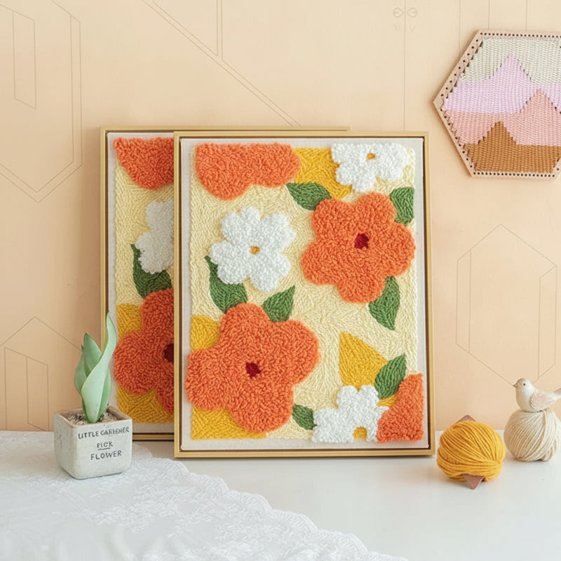 Embroidery Kit for Beginners – Floral Design Set with 30cm Hoop and Polyester Thread for Easy Needlework 2