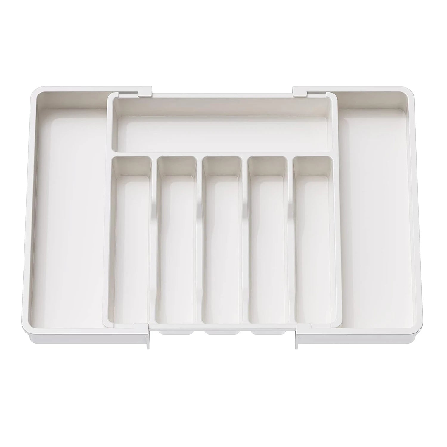 Expandable Flatware Drawer Organizer Tray with Adjustable Dividers for Silverware 7