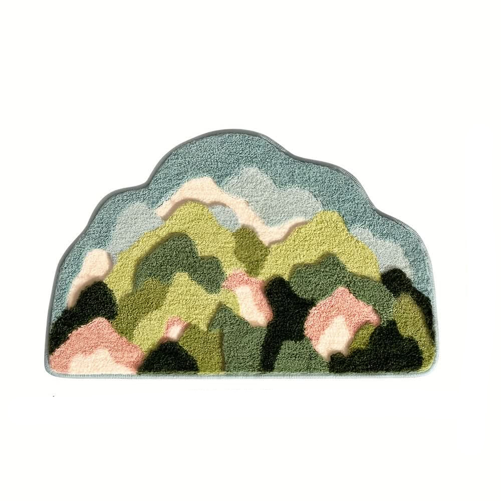 Extra Absorbent Floral Bathroom Mat, Non-Slip Microfiber Bath Rug 50 x 80 cm, Elegant Design for Moisture Protection 7