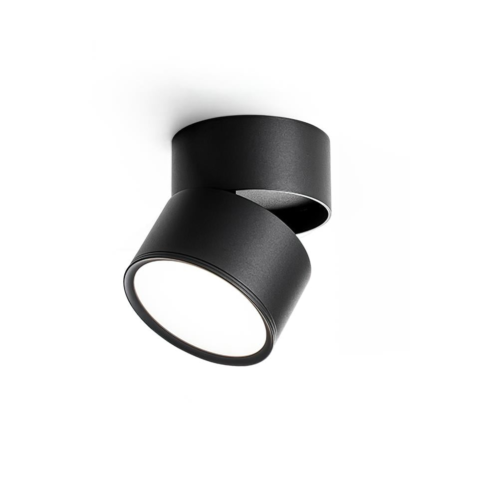 Black ceiling light fixture on a white background