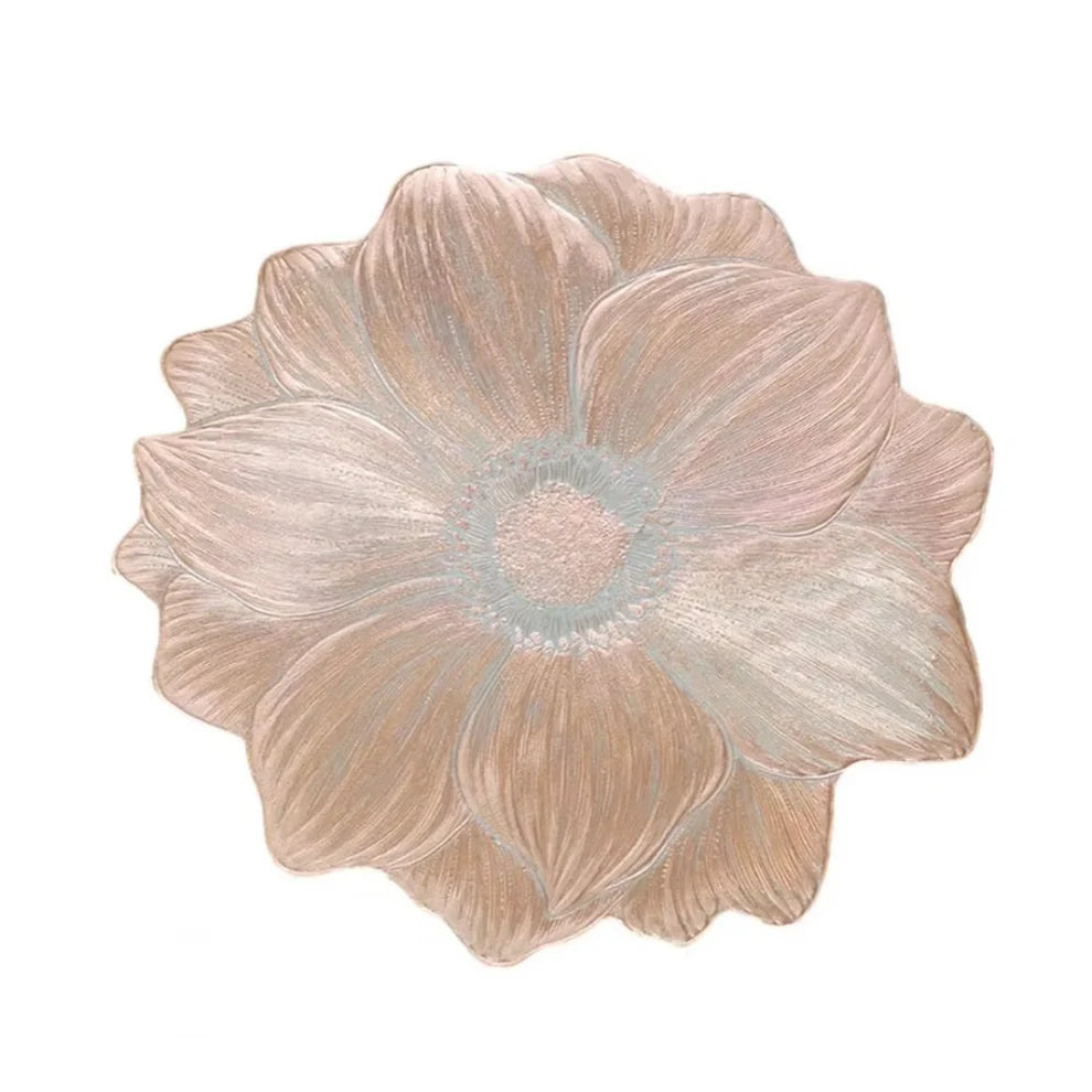 Decorative plate with a floral design on a white background