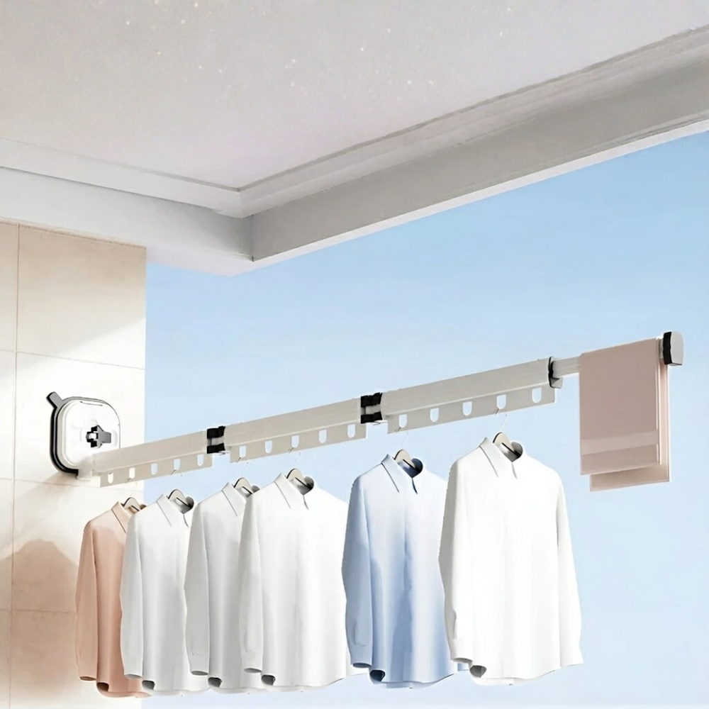 Foldable Aluminum Tumble Dryer with Suction Cup Attachment – Space-Saving and Durable 7