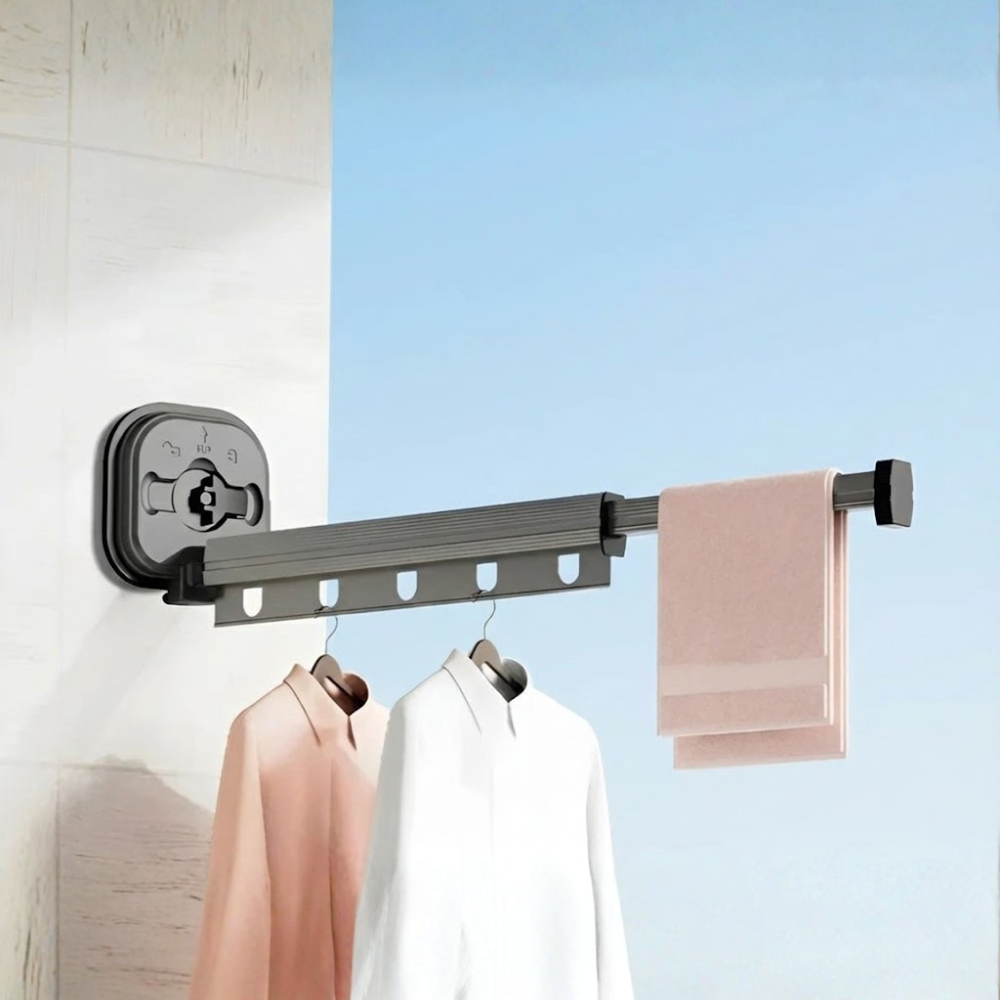 Foldable Aluminum Tumble Dryer with Suction Cup Attachment – Space-Saving and Durable 8