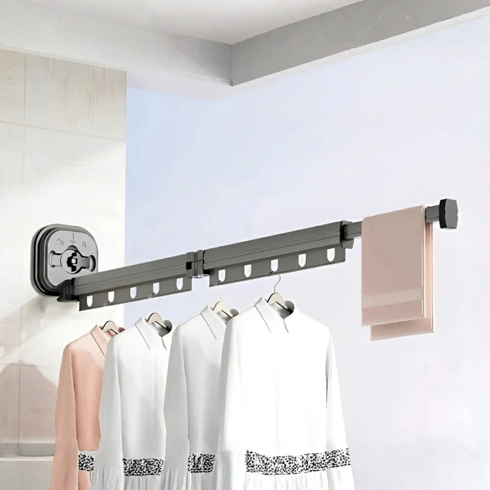 Foldable Aluminum Tumble Dryer with Suction Cup Attachment – Space-Saving and Durable 9