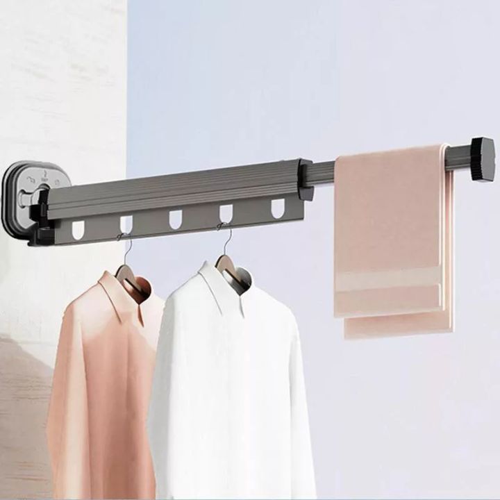 Foldable Wall-Mounted Clothes Dryer with Strong Suction Cups – Space-Saving Design for Apartments and Bathrooms 0