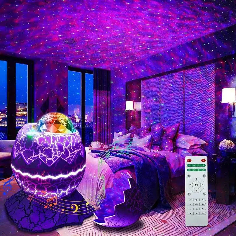 Galaxy Projector with Bluetooth Speaker – 14 Color Modes, Adjustable Brightness, Remote Control, Unique Galactic Egg Design 1