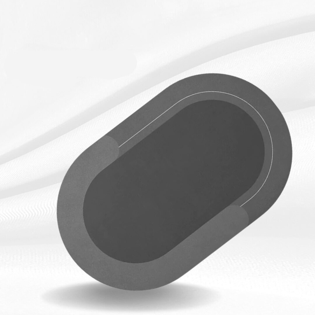 Graphite-colored oval object on a light gray background with 'Graphite' text.