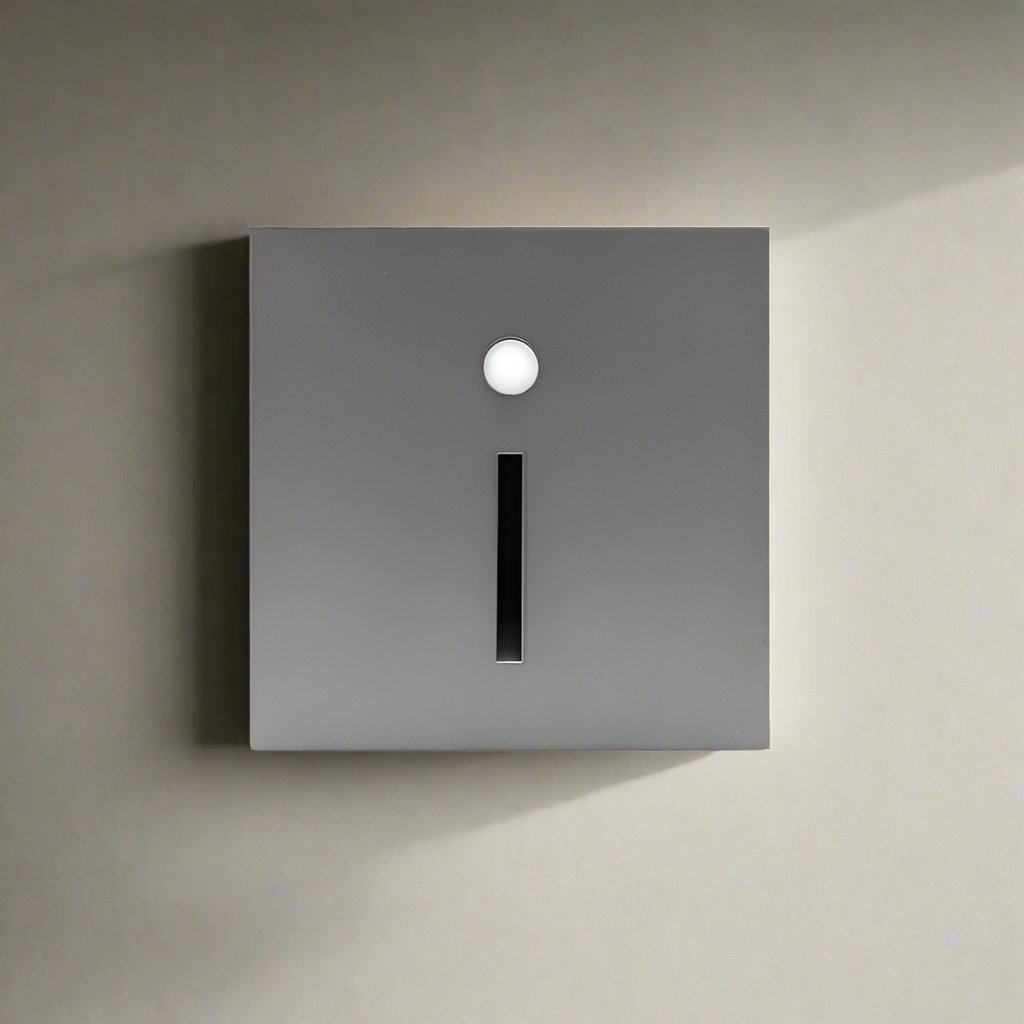 Modern wall-mounted light fixture on a neutral wall