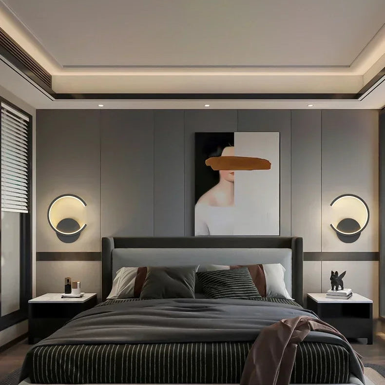 Halo Circle LED Wall Light – Painted Aluminum Wall Lamp with Integrated LED 5