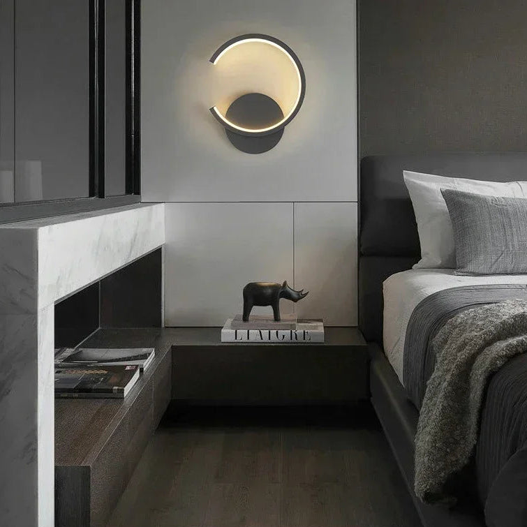 Halo Circle LED Wall Light – Painted Aluminum Wall Lamp with Integrated LED 7