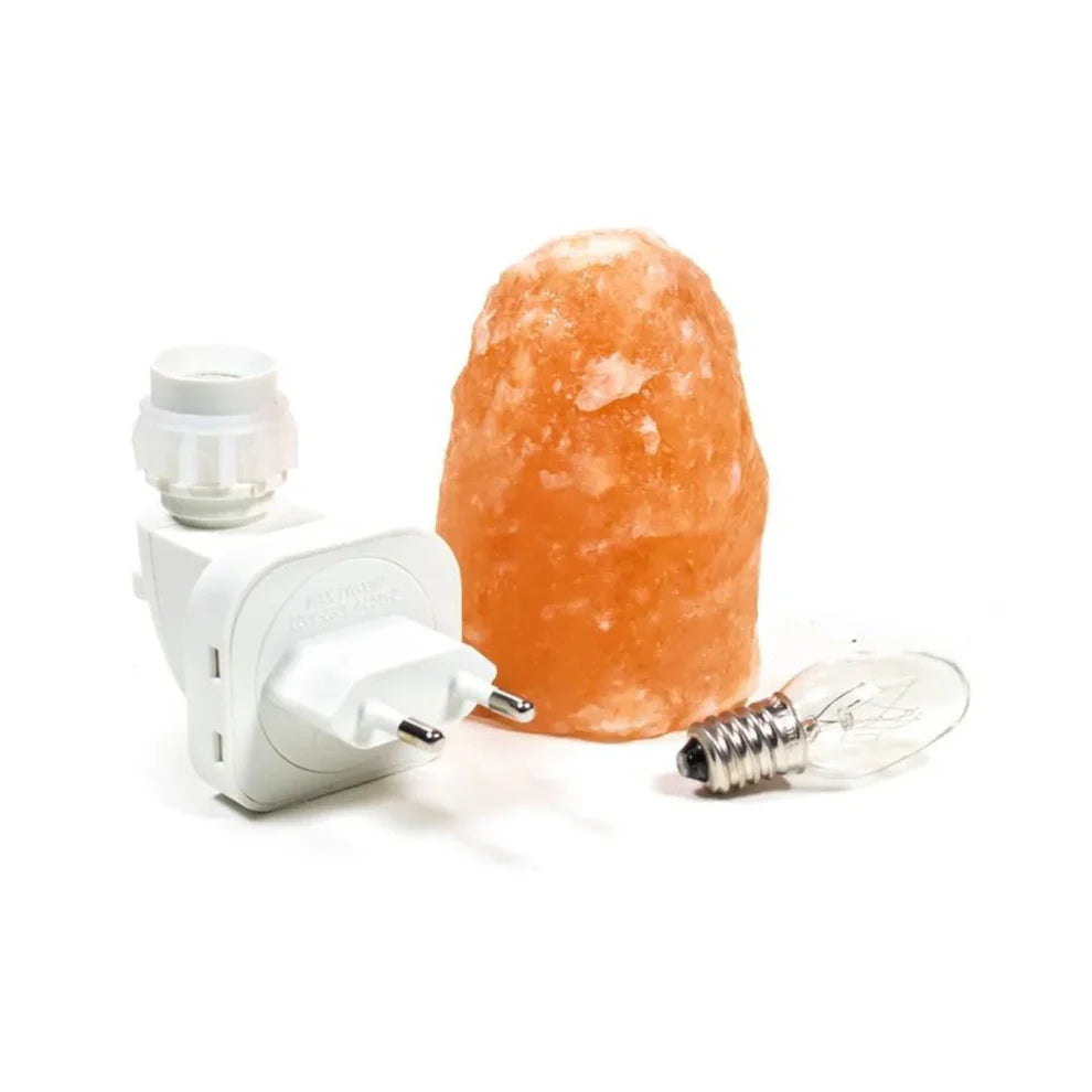Himalayan Salt Stone Plug-in Lamp – Handcrafted Natural Light for Cozy Home Décor 3