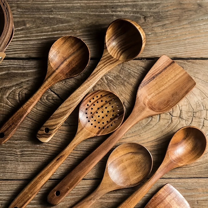 5-Piece Wooden Kitchen Utensil Set – Stylish, Durable & Eco-Friendly Cooking Tools