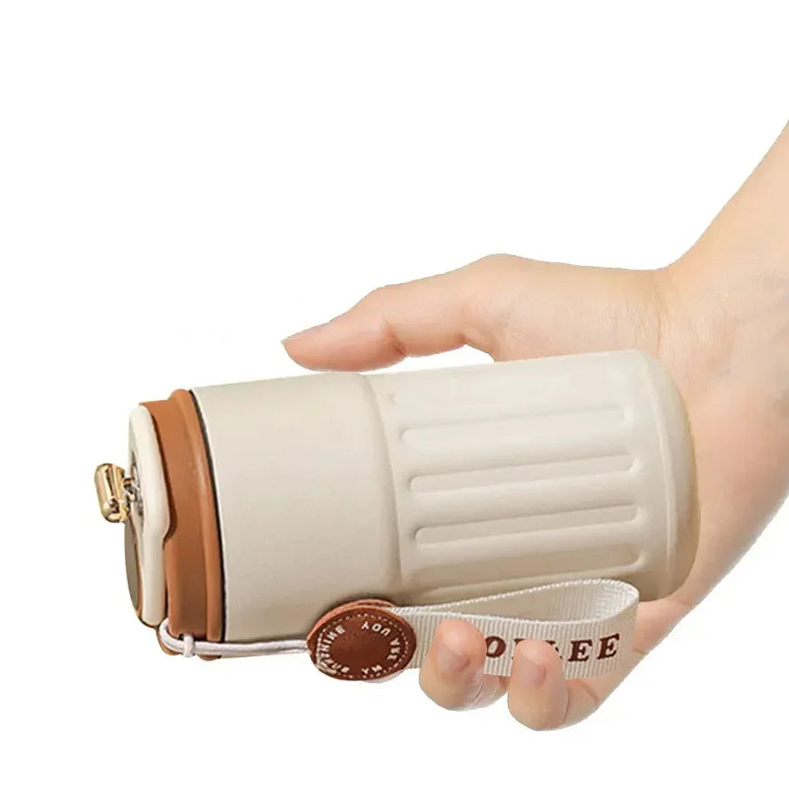 Insulated Travel Mug with LED Temperature Display - Reusable Coffee Cup, Double-Walled Thermos for Hot and Cold Beverages 1