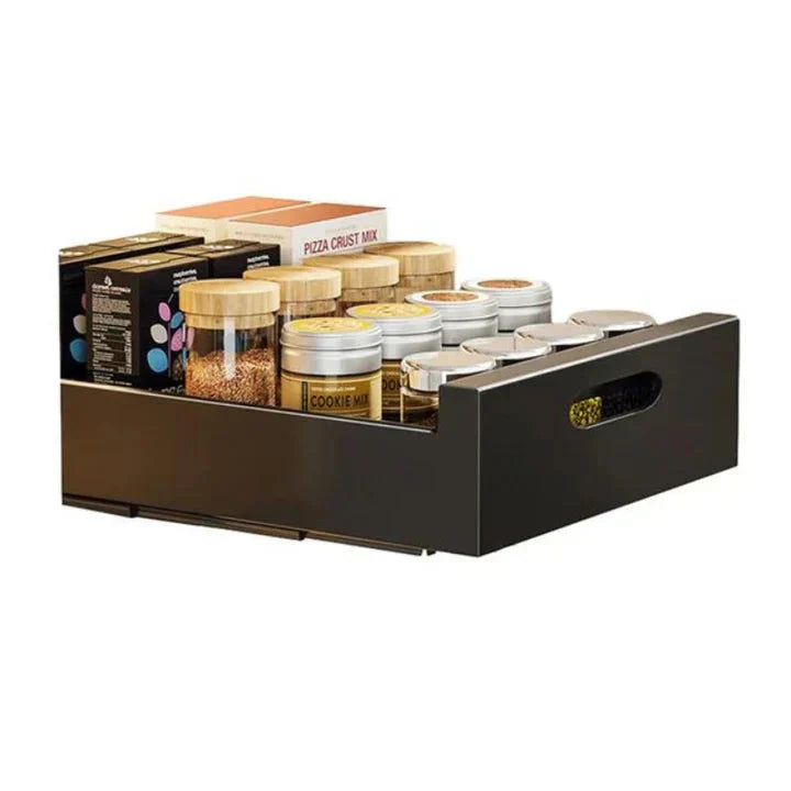 Kitchen Drawer Organizer with Pull-Out Drawer for Pantry Organization – Durable Plastic Shelf Organizer for Efficient Storage 7