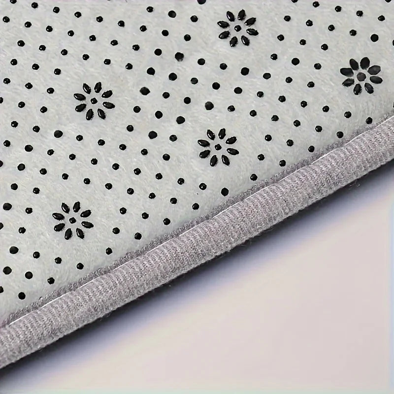 L-Shaped Kitchen Mat, Non-Slip Flannel Floor Mat, Washable Oil-Absorbing Kitchen Rug for Comfort and Safety 2