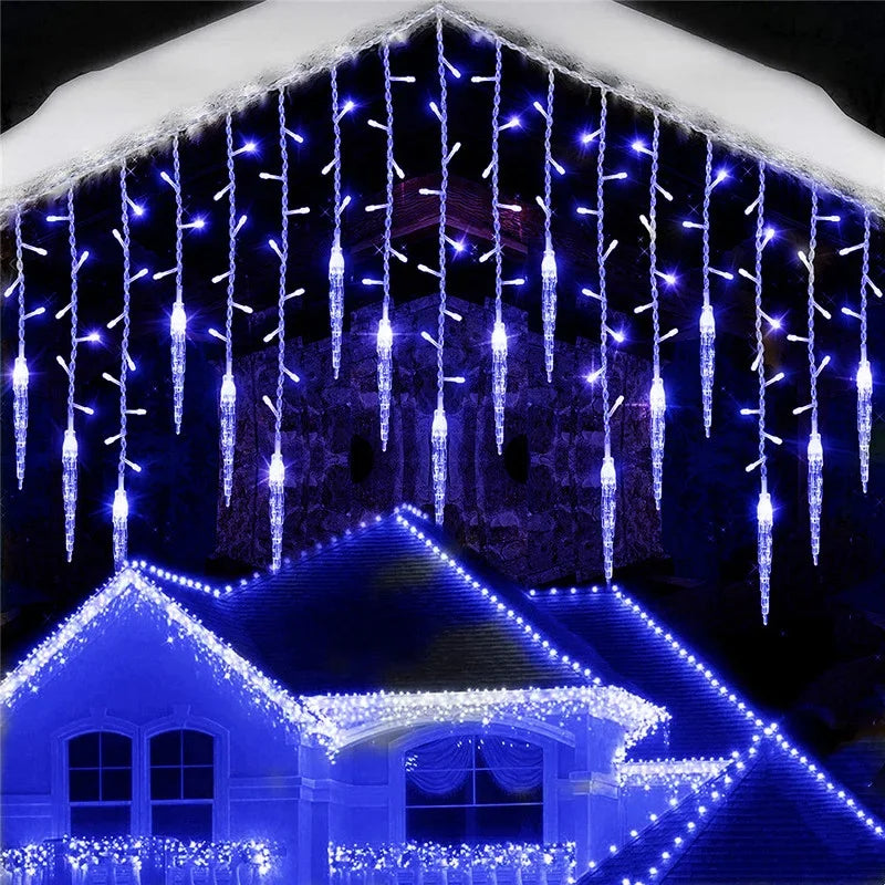 LED Icicle Fairy Lights with 8 Modes – Indoor and Outdoor Twinkle Lights for Holiday Decor 1
