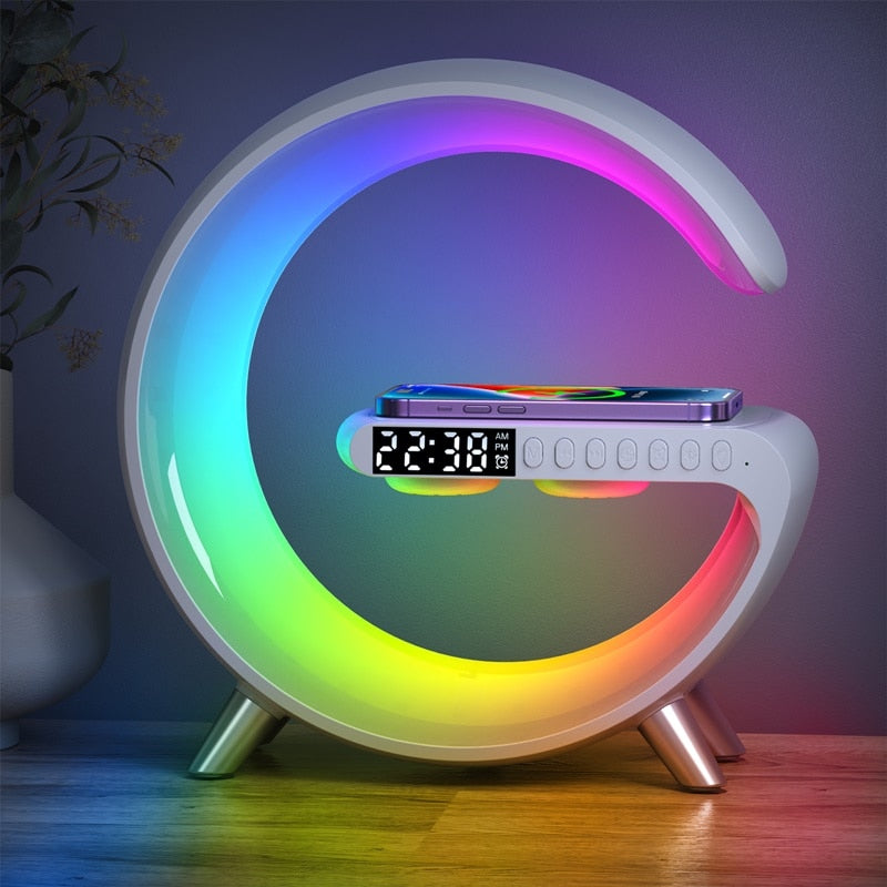 LED Smart Lamp with Wireless Charging, Bluetooth Speaker, and RGB Light Effects – 256 Modes and 16 Million Colors 2