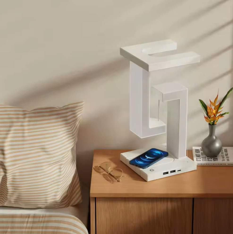 Levitating Wireless Charger with Multi-Zone Lighting and Touch Control – Modern USB-C Charging Station 2