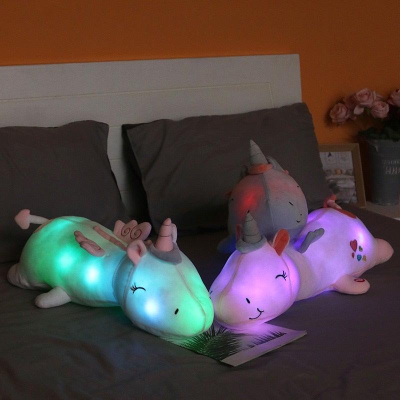 Lunacorn Luminous Unicorn Plush Toy – Soft Stuffed Animal with Rainbow LED Night Light for Kids 2
