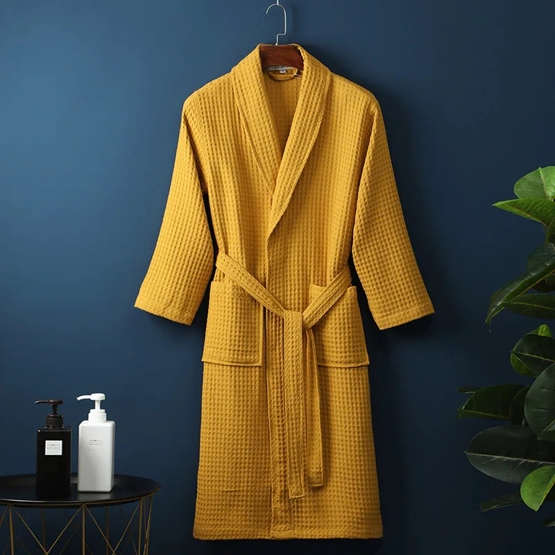 Luxury Cotton Bathrobe for Men and Women – Soft, Comfortable Dressing Gown Available in Multiple Sizes and Stylish Colors 9