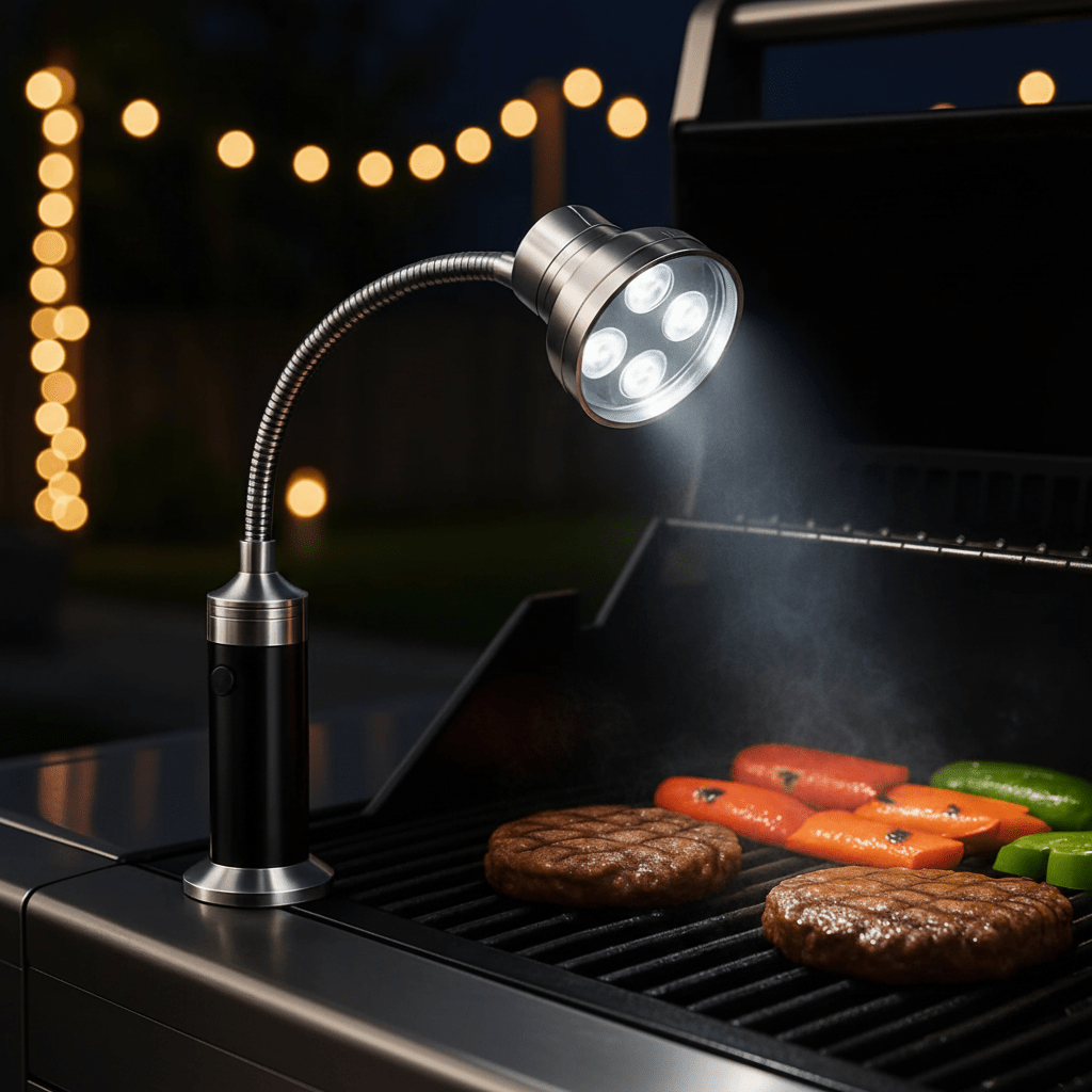 Magnetic BBQ Light with 360° Rotation and Bright White LEDs for Optimal Grilling Visibility 0