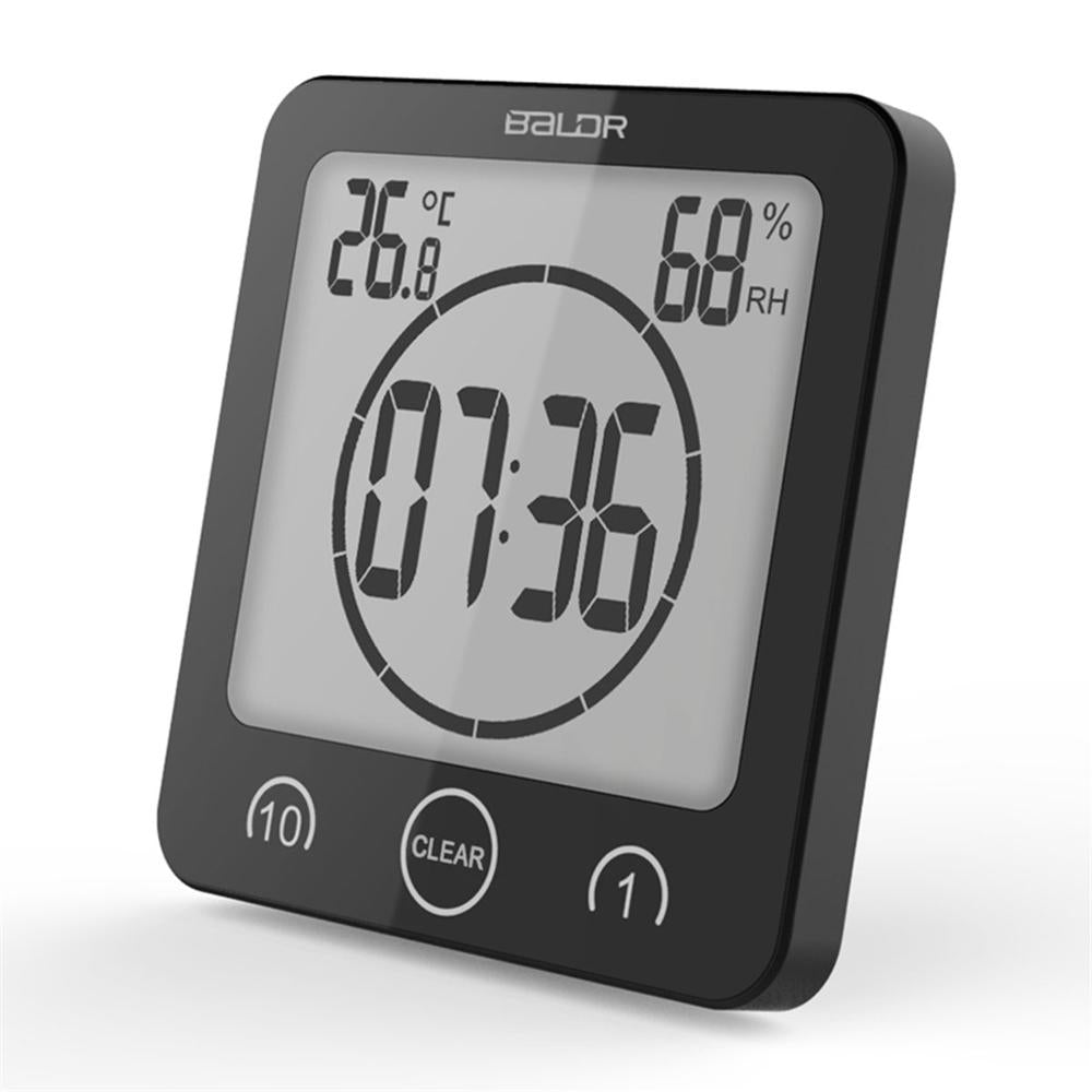 Minimalist Digital Shower Timer with High-Contrast Display – Water-Resistant and Cord-Free Design for Efficient Time Management 0