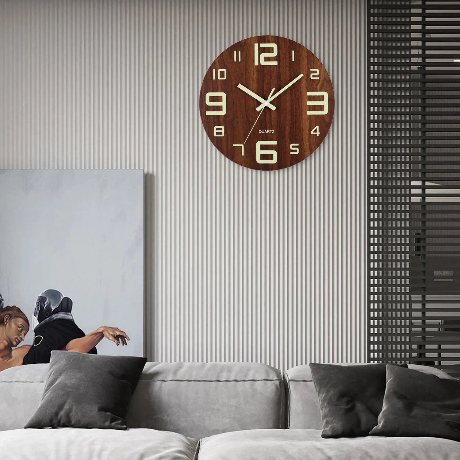Minimalist Quartz Wall Clock with Soft Glow Effect – Modern Wall Clock Decor for Timeless Interiors 1