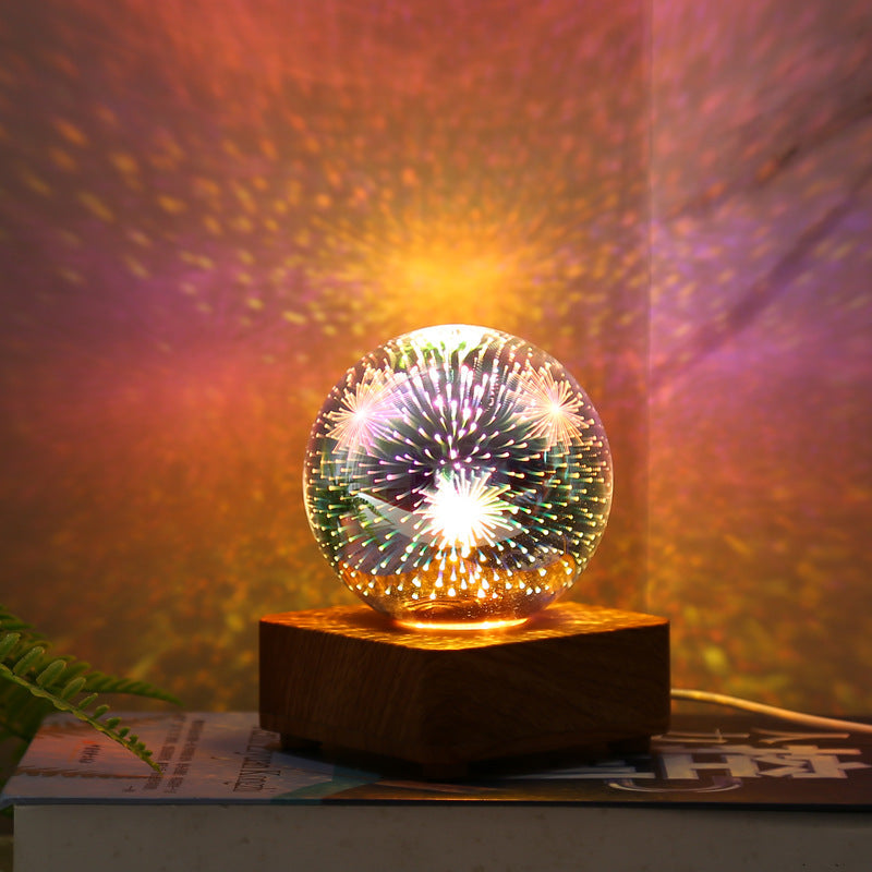 Modern Art Deco LED Table Lamp with Glass Shade – USB Powered for Bedroom and Living Room, Compact Design for Bedside Tables 0