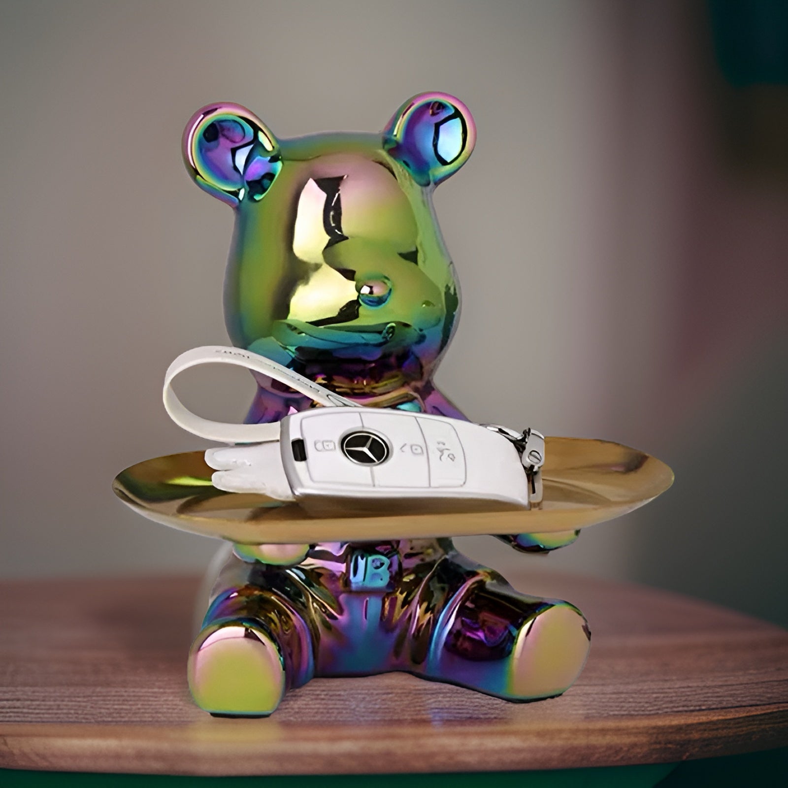 Modern Ceramic Bear Decorative Tray for Coffee Table – 18cm x 18.5cm, Elegant Home Decor 8