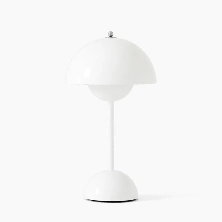 White table lamp on a white background