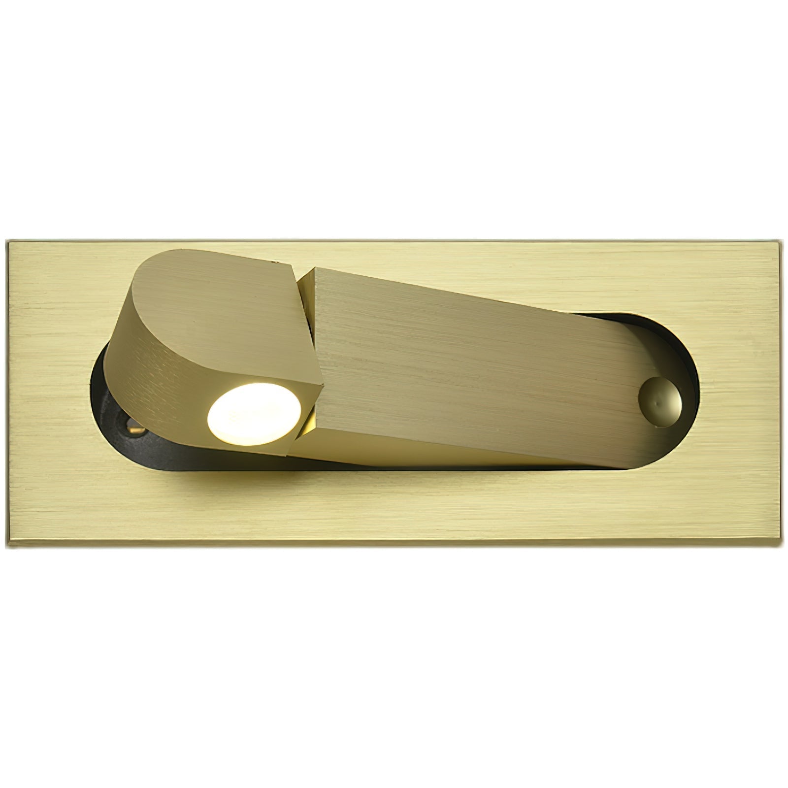 Gold door handle on a white background