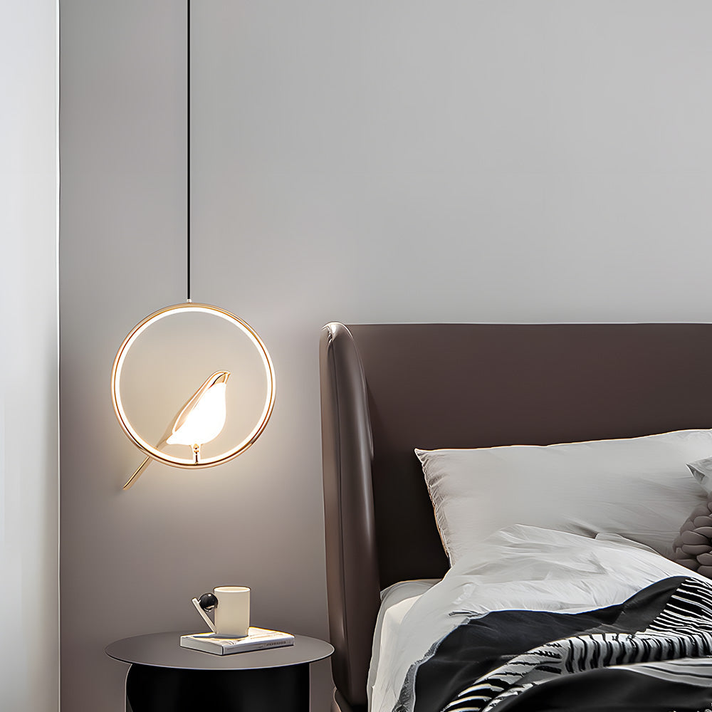 Modern Minimalist Black Pendant Light Inspired by Bird Silhouettes – 11.02 Round Metal Kitchen Pendant Lighting 3