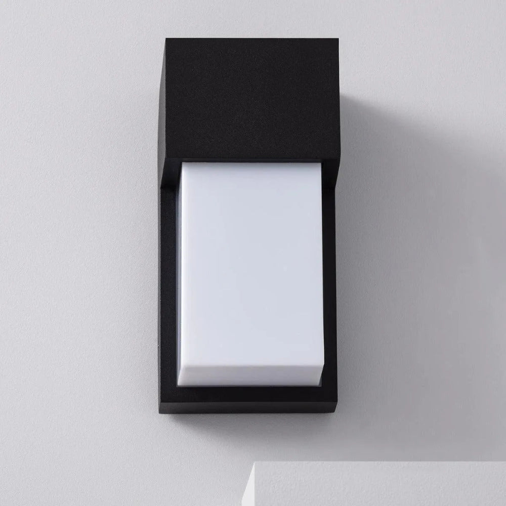 Modern Outdoor Wall Light - Elegant Black Metal Outdoor Wall Lantern with Soft Light Diffuser for Garden and Exterior Use 3