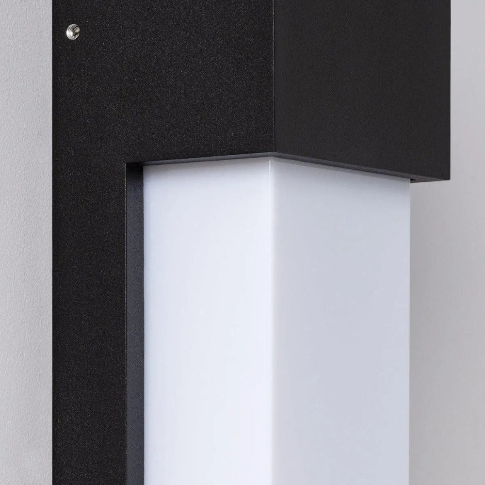 Modern Outdoor Wall Light - Elegant Black Metal Outdoor Wall Lantern with Soft Light Diffuser for Garden and Exterior Use 5