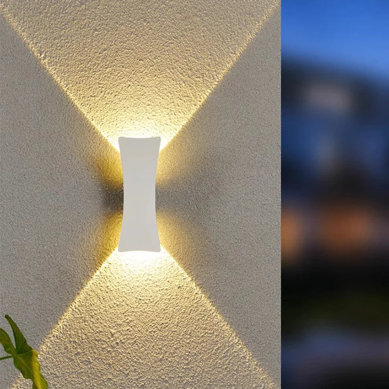 Modern Outdoor Wall Light - IP65 Aluminum Up and Down LED Exterior Lighting Fixture, Warm/Cool White, 10W for Garden and Facade Illumination 0