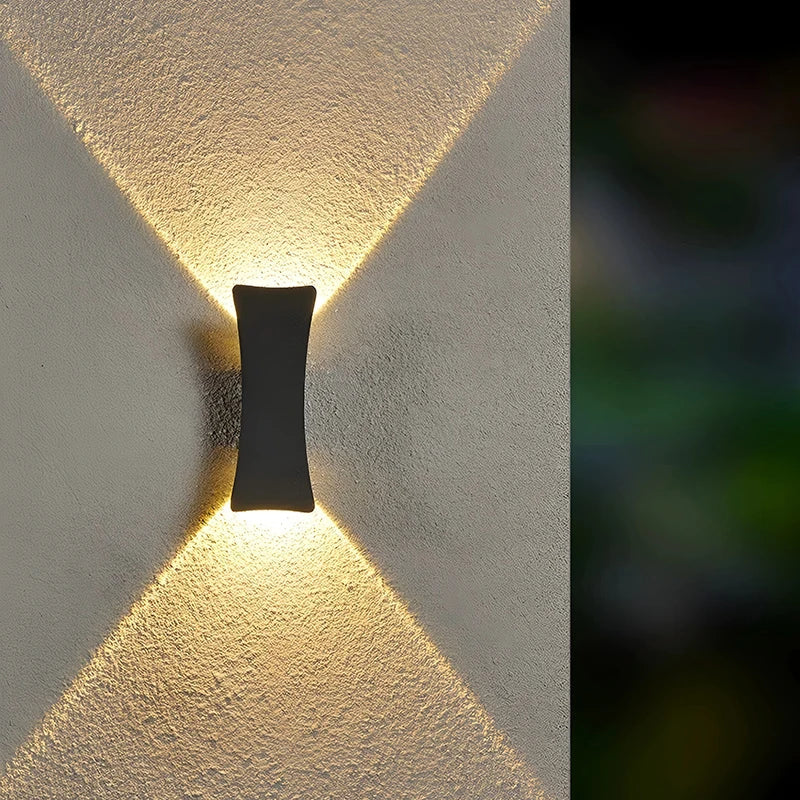 Modern Outdoor Wall Light - IP65 Aluminum Up and Down LED Exterior Lighting Fixture, Warm/Cool White, 10W for Garden and Facade Illumination 2