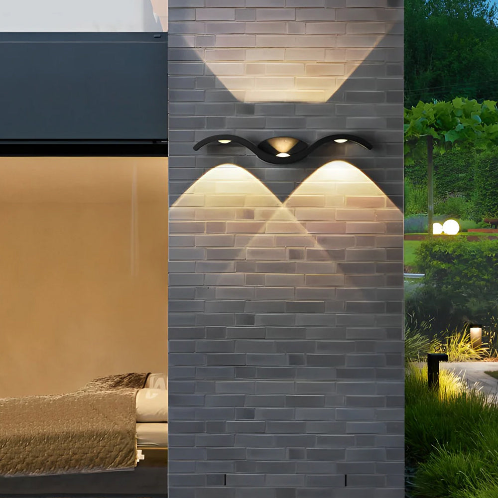 Modern Outdoor Wall Light with Seagull Design – Waterproof Aluminum Up and Down Lantern for Exterior Spaces 2
