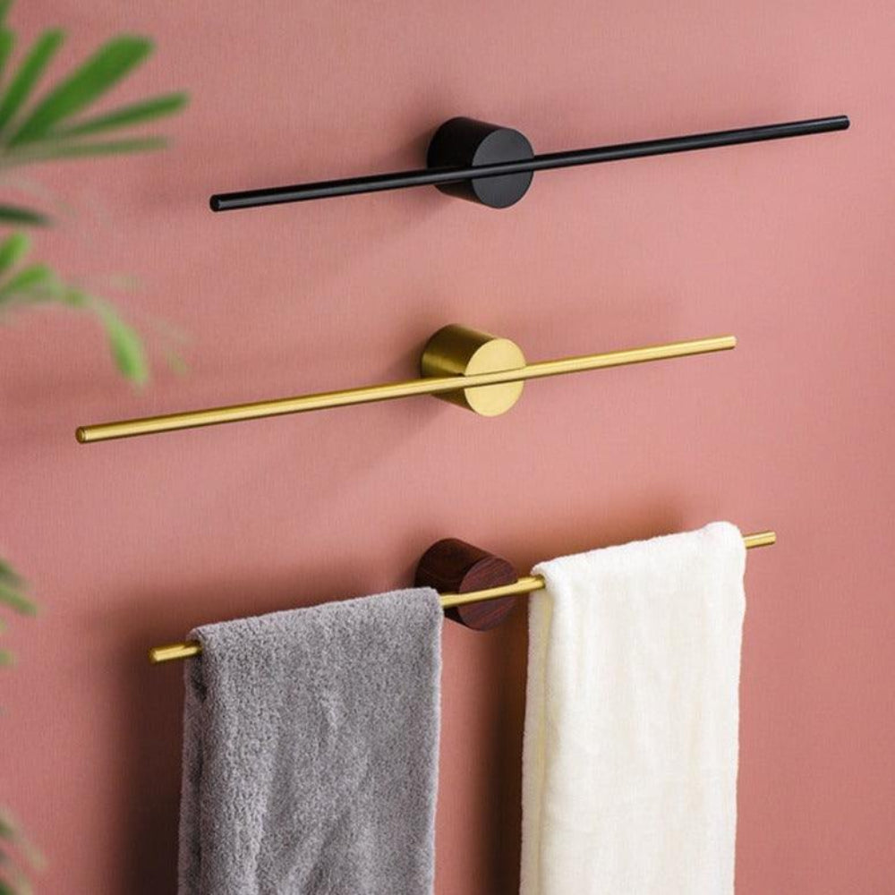 Modern Wall Mounted Towel Rack - Space Saving Bathroom Organizer in Metal, Two Sizes Available 1