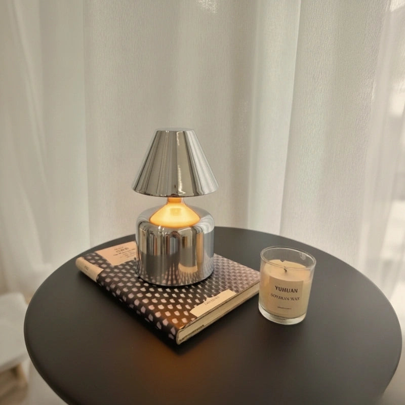 Modern Wrought Iron Table Lamp – Dimmable and Rechargeable with Customizable Illumination 9