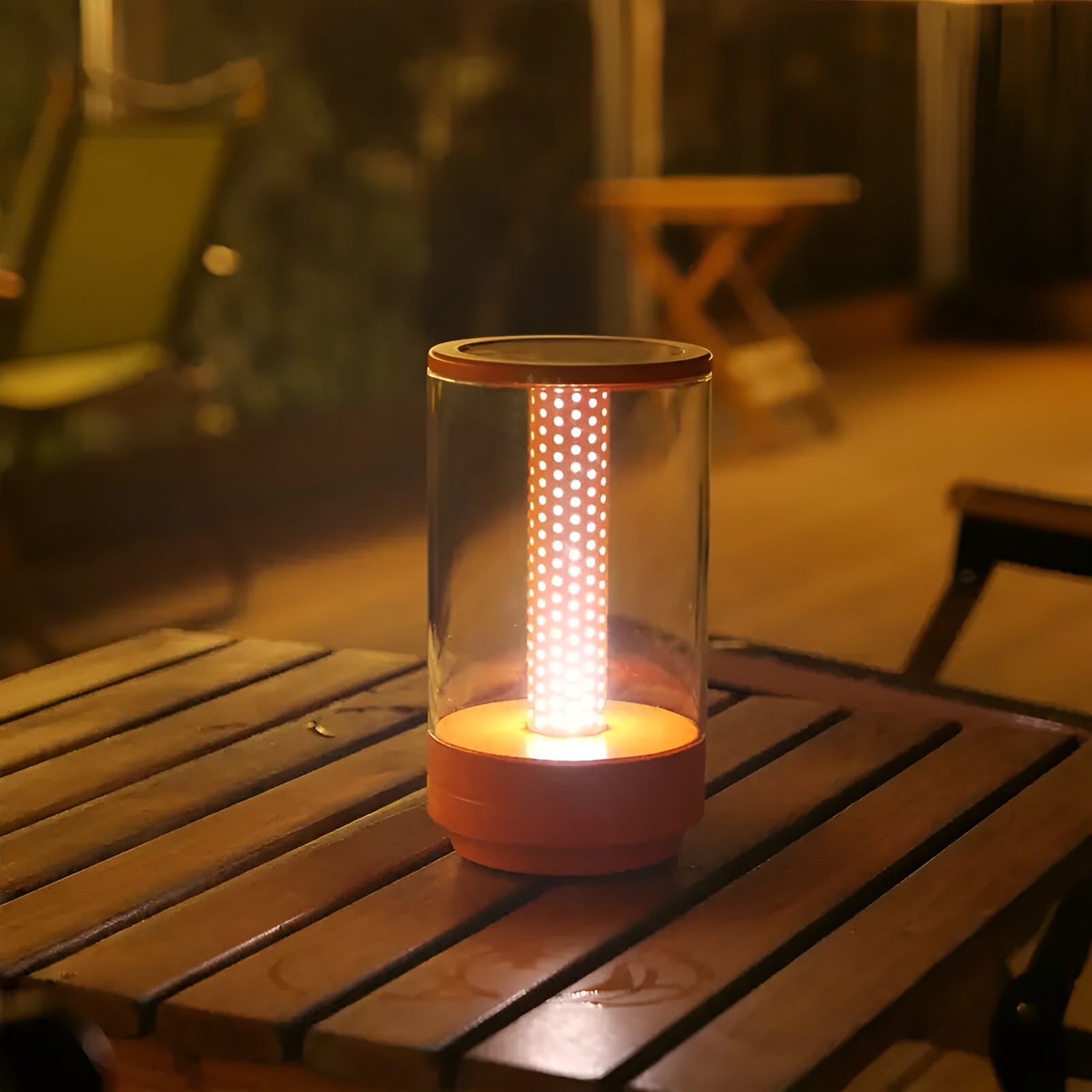 Modular LED Table Lamp with Touch Control, 3 Light Modes, Rechargeable Battery, Cordless Design, Versatile Bedside or Desk Use - Black, Grey, Gold, Orange 3